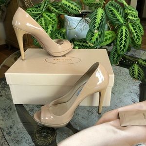 PRADA Vernice platform heels 36 IT fits like 5.5